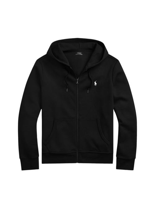 Felpa da uomo in misto cotone, con cappuccio e zip, colore nero POLO RALPH LAUREN | 710907092013
